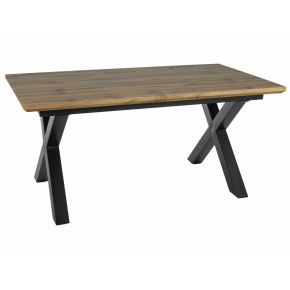 Стол обеденный SIGNAL XAVIERO II дуб артизан/черный 160-240/90